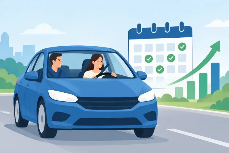 Driving Lesson Frequency for Faster Progress
